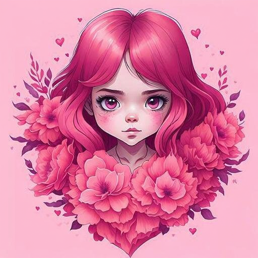 Add a graffiti to the girl's face